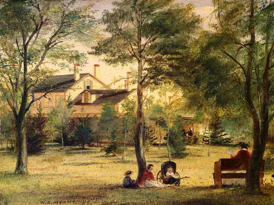 WikiOO.org - Encyclopedia of Fine Arts - Maleri, Artwork William Sidney Mount - The Residence of the Honorable William H. Ludlow