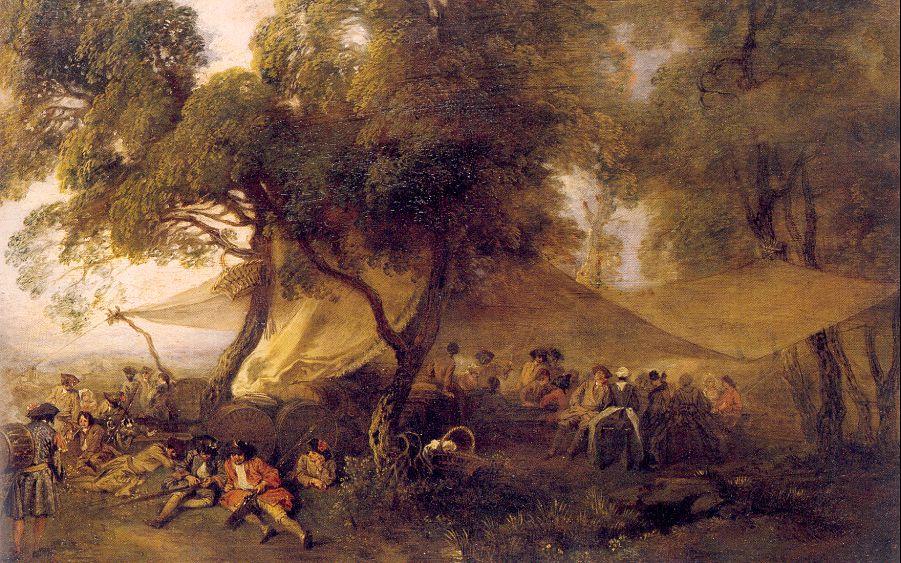 WikiOO.org - Encyclopedia of Fine Arts - Maľba, Artwork Jean Antoine Watteau - Respite from War
