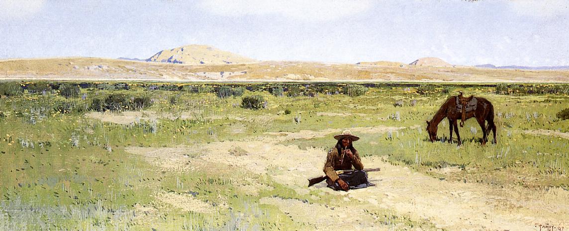 Wikioo.org - The Encyclopedia of Fine Arts - Painting, Artwork by Henry F Farny - A Rest in the Desert