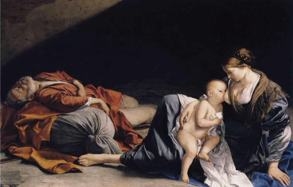 Wikioo.org - The Encyclopedia of Fine Arts - Painting, Artwork by Orazio Gentileschi - Rest on the Flight to Egypt