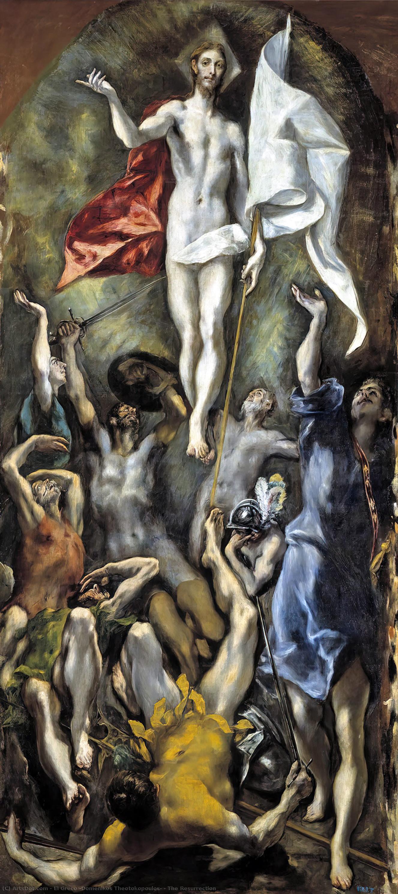 Wikioo.org – L'Enciclopedia delle Belle Arti - Pittura, Opere di El Greco (Doménikos Theotokopoulos) - La Resurrezione