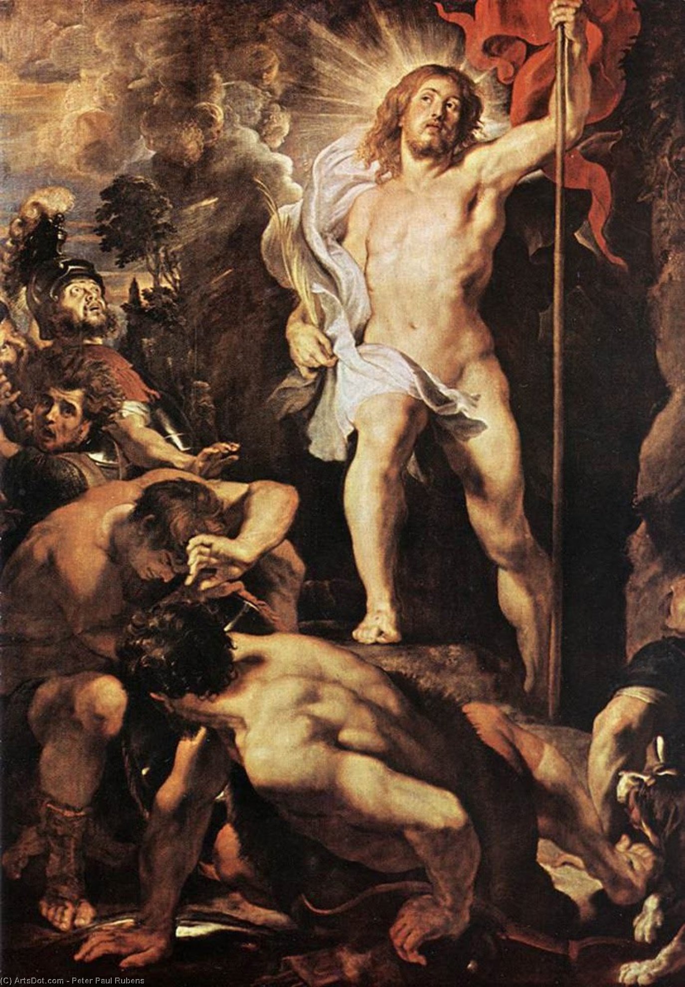 WikiOO.org - 백과 사전 - 회화, 삽화 Peter Paul Rubens - The Resurrection of Christ (central panel)