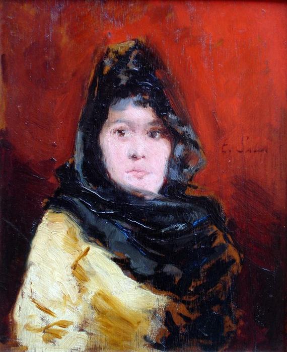 Wikioo.org - The Encyclopedia of Fine Arts - Painting, Artwork by Emilio Sala Y Frances - Retrato de Mujer