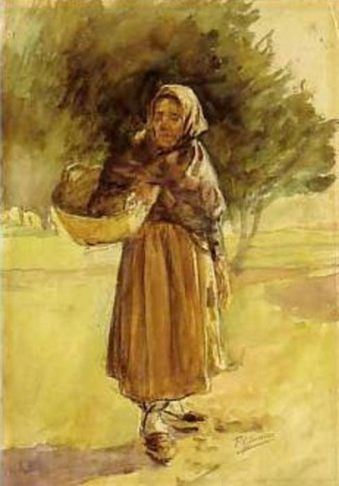 Wikioo.org - The Encyclopedia of Fine Arts - Painting, Artwork by Francisco Gimeno Y Arasa - Retrato de mujer