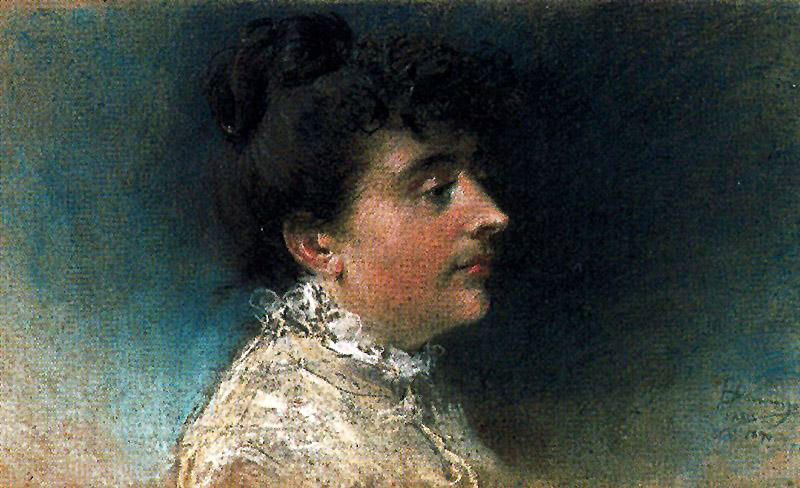 Wikioo.org - The Encyclopedia of Fine Arts - Painting, Artwork by Francisco Domingo Marques - Retrato de su Mujer