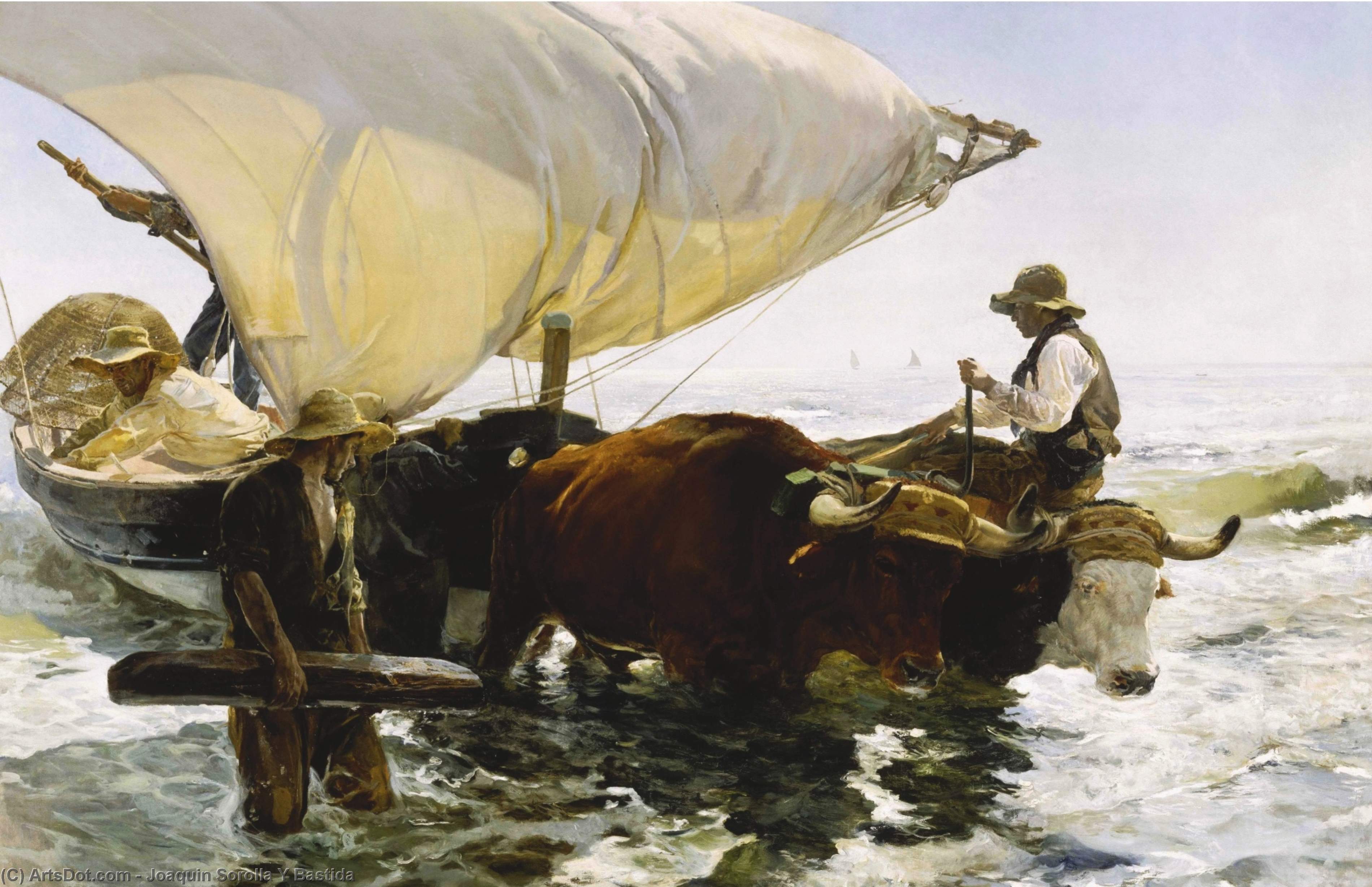 Wikioo.org - The Encyclopedia of Fine Arts - Painting, Artwork by Joaquin Sorolla Y Bastida - The Return from Fishing