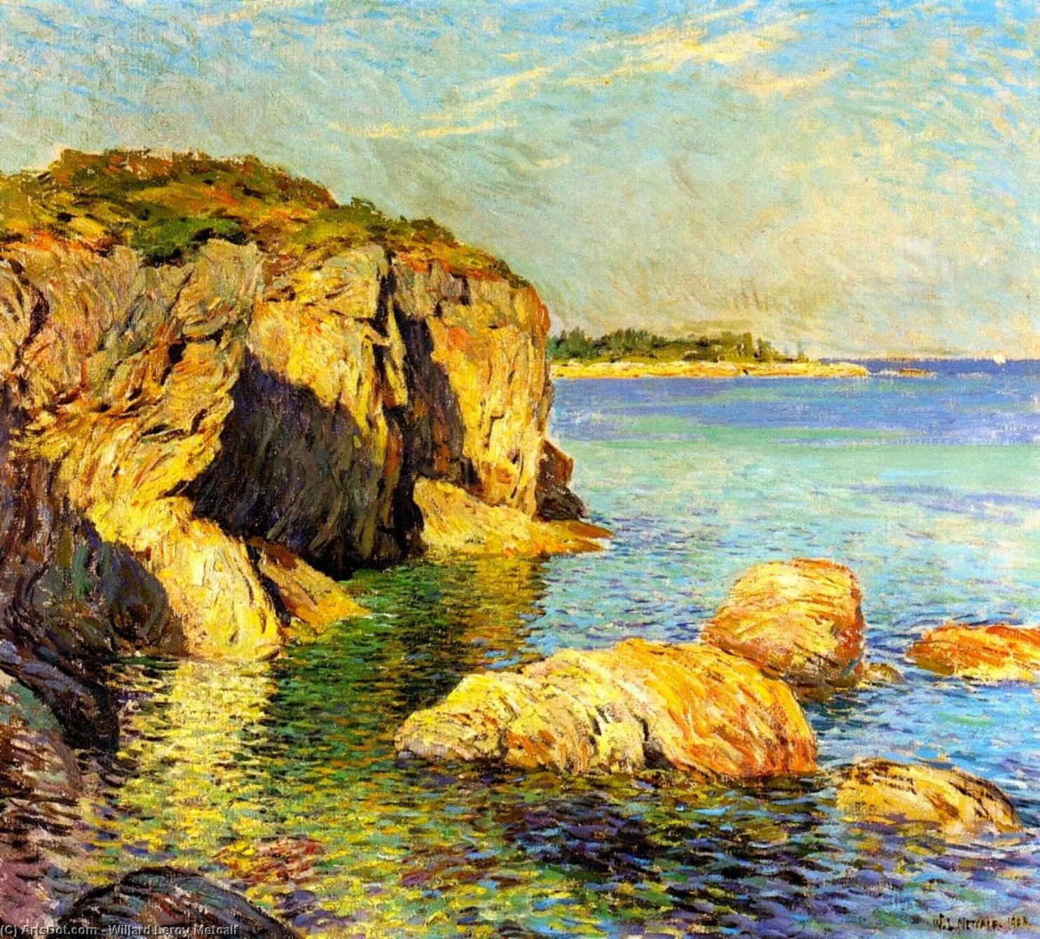 Wikioo.org - The Encyclopedia of Fine Arts - Painting, Artwork by Willard Leroy Metcalf - Returning Tide