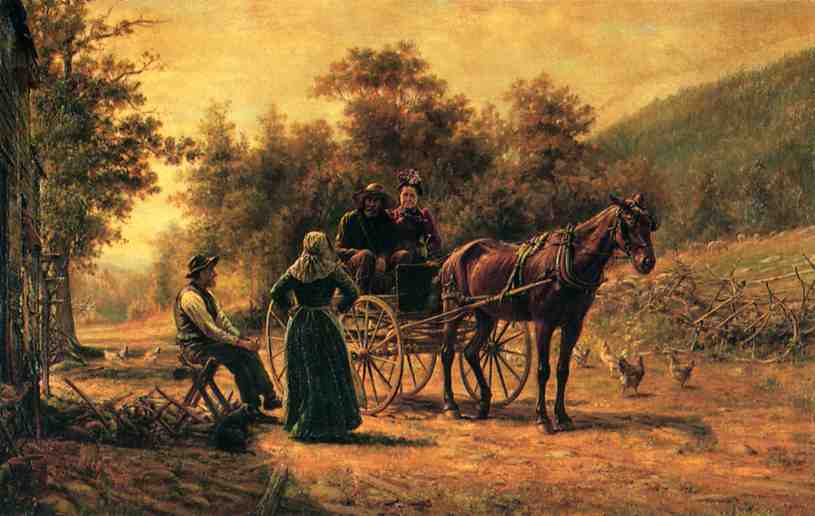 WikiOO.org - Encyclopedia of Fine Arts - Maalaus, taideteos Edward Lamson Henry - Return to the Farm