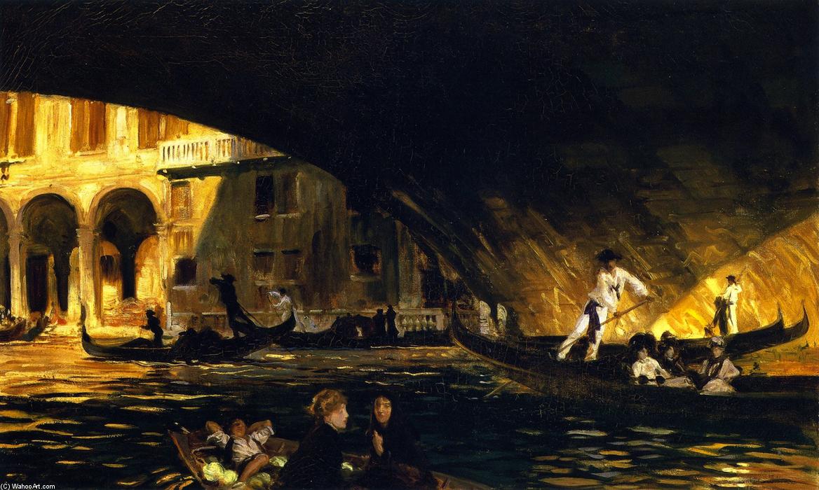 Wikioo.org - The Encyclopedia of Fine Arts - Painting, Artwork by John Singer Sargent - The Rialto, Venice