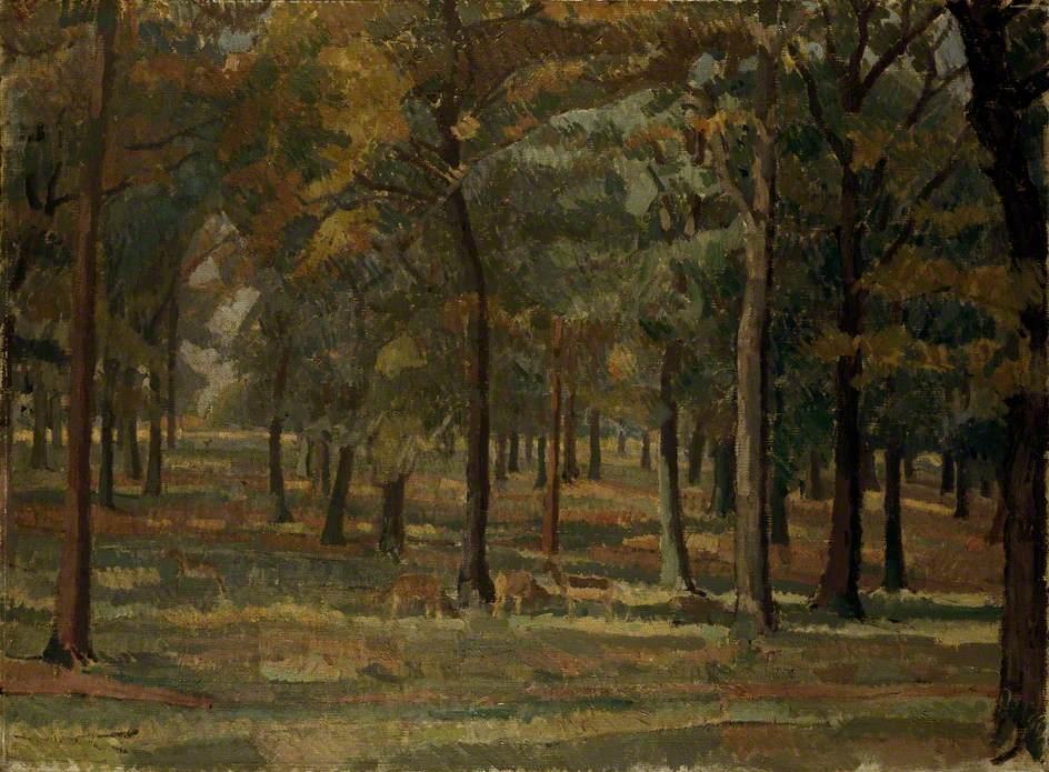 Wikioo.org - The Encyclopedia of Fine Arts - Painting, Artwork by Spencer Frederick Gore - Richmond Park