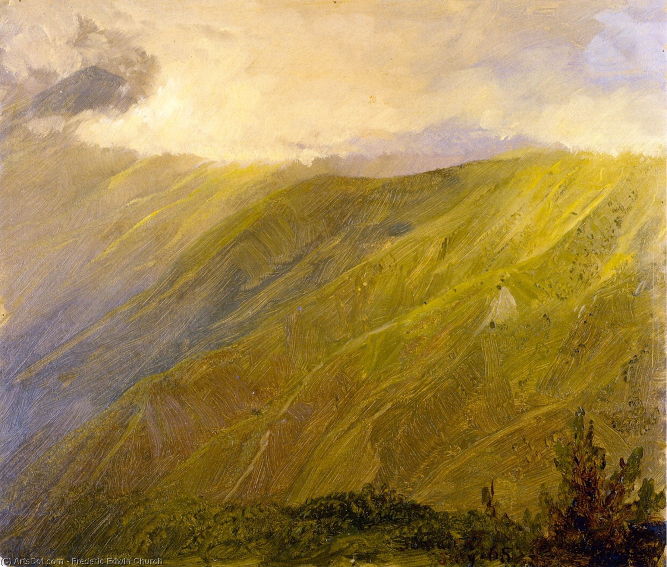 Wikioo.org - The Encyclopedia of Fine Arts - Painting, Artwork by Frederic Edwin Church - Ridges in the Blue Mountains, Jamaica