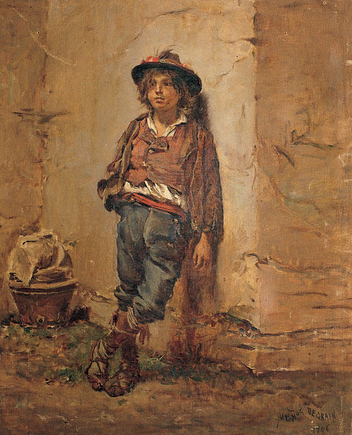 Wikioo.org - The Encyclopedia of Fine Arts - Painting, Artwork by Antonio Muñoz Degrain - Rinconete y Cortadillo