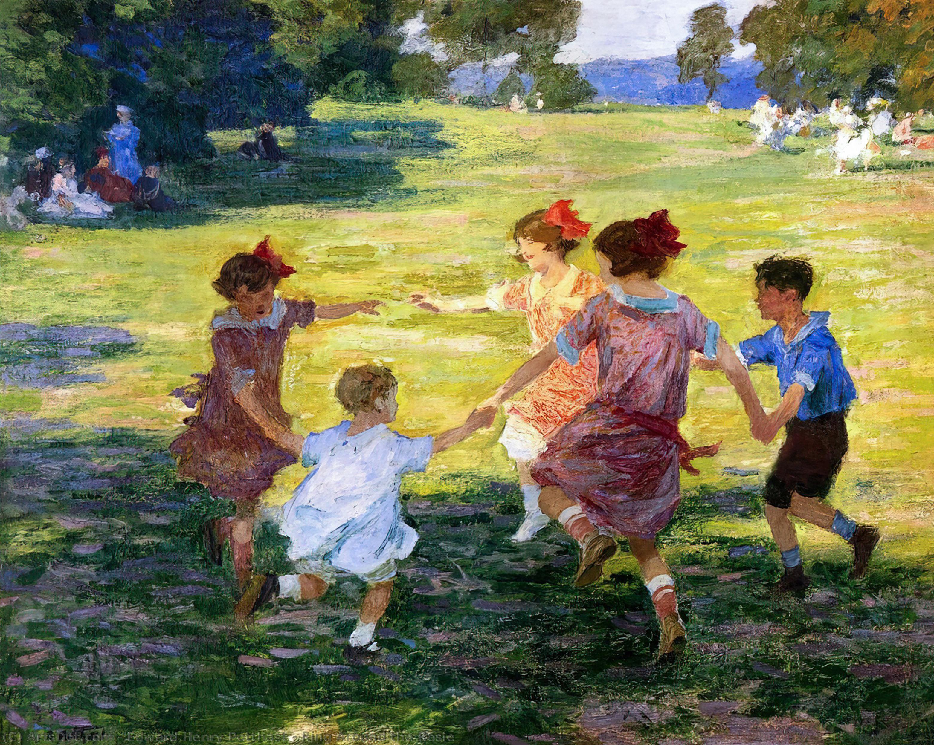 WikiOO.org - Enciclopédia das Belas Artes - Pintura, Arte por Edward Henry Potthast - Ring Around the Rosie