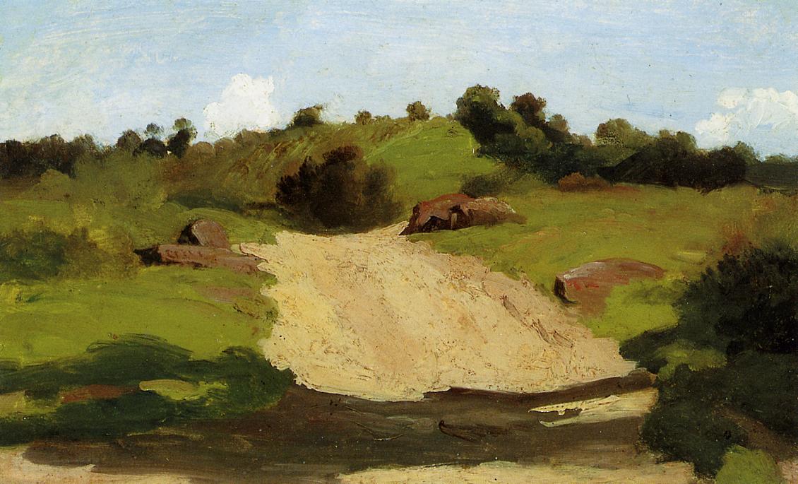 Wikoo.org - موسوعة الفنون الجميلة - اللوحة، العمل الفني Jean Baptiste Camille Corot - A Rising Path