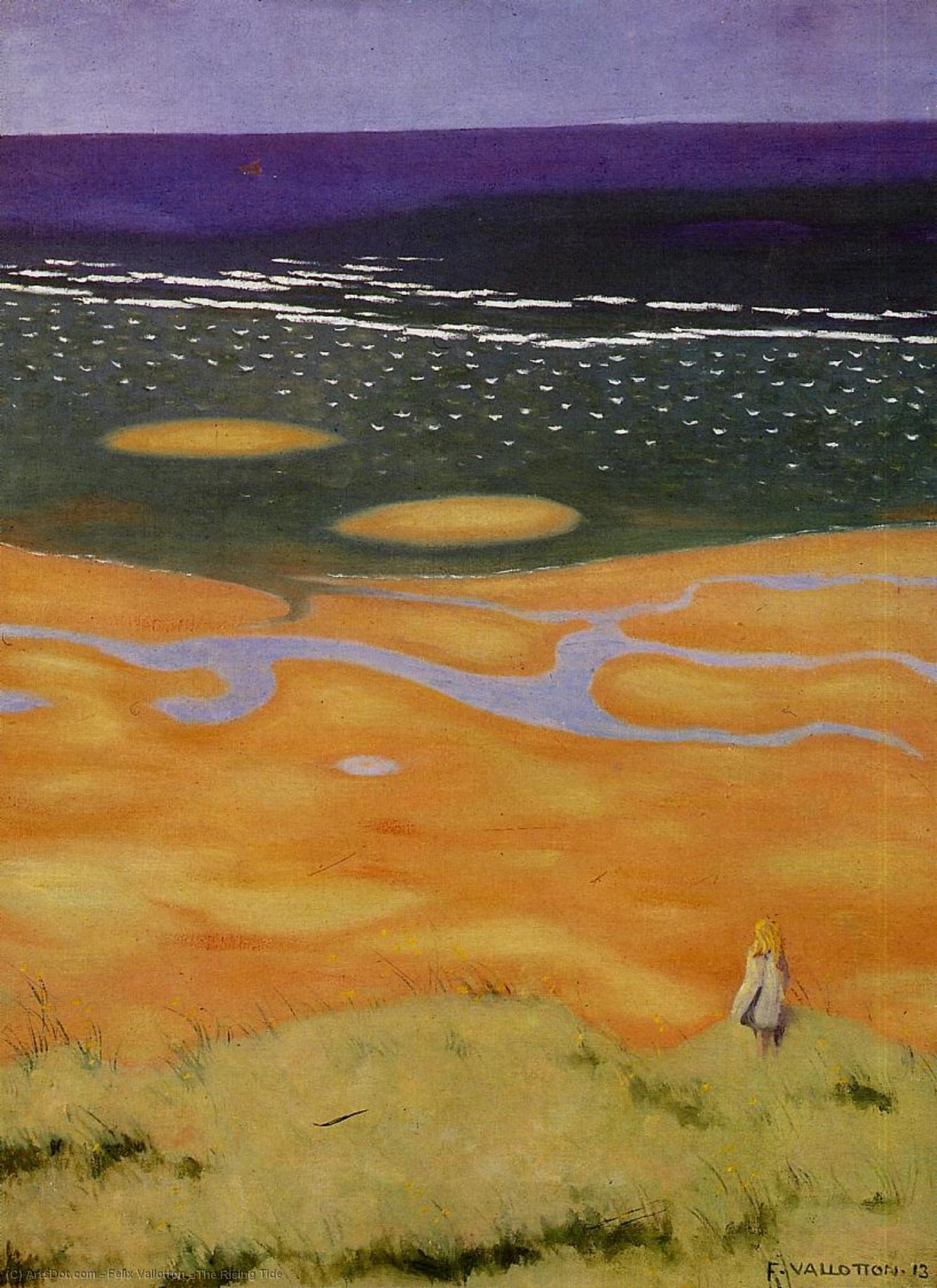 Wikioo.org – La Enciclopedia de las Bellas Artes - Pintura, Obras de arte de Felix Vallotton - la creciente marea