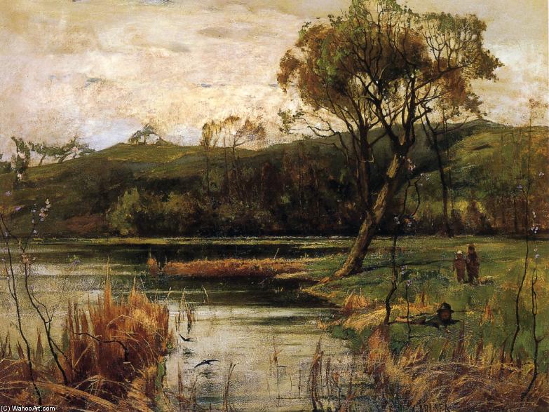 Wikioo.org - The Encyclopedia of Fine Arts - Painting, Artwork by Soren Emil Carlsen - The River Bank