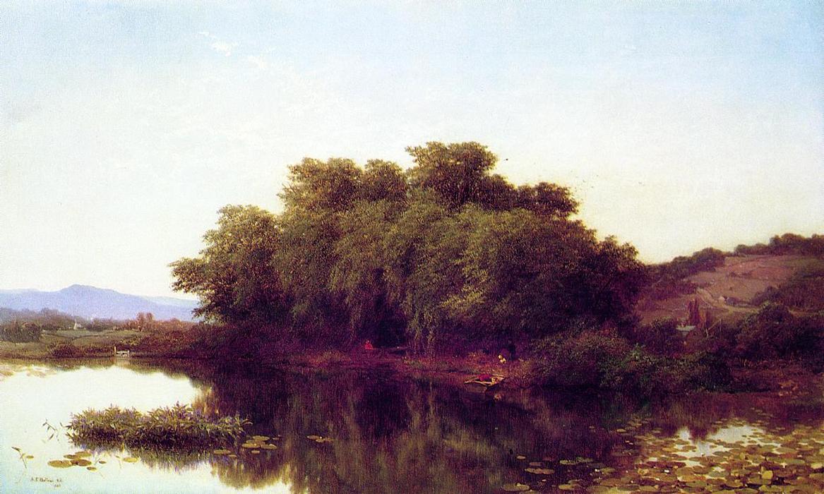 WikiOO.org - Εγκυκλοπαίδεια Καλών Τεχνών - Ζωγραφική, έργα τέχνης Albert Fitch Bellows - A River Bank