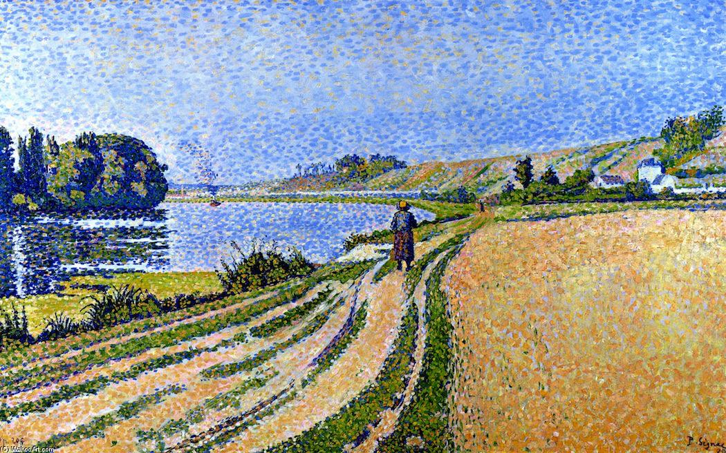 Wikioo.org - The Encyclopedia of Fine Arts - Painting, Artwork by Paul Signac - The Riverbank, Herblay, Opus 204