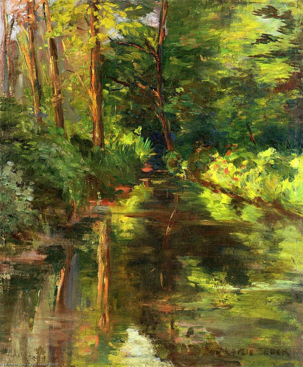 WikiOO.org - Encyclopedia of Fine Arts - Maleri, Artwork John Leslie Breck - The River Ept
