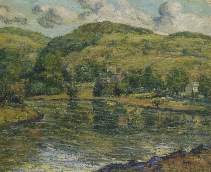 Wikioo.org - The Encyclopedia of Fine Arts - Painting, Artwork by Ernest Lawson - River Landscape
