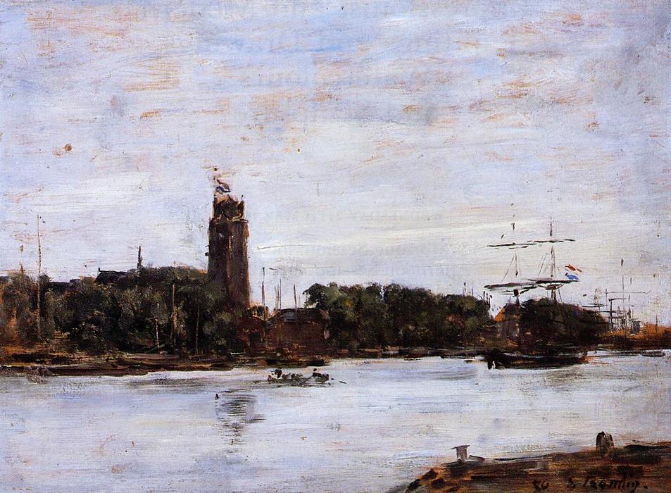 WikiOO.org - Enciklopedija dailės - Tapyba, meno kuriniai Eugène Louis Boudin - The River Scheldt