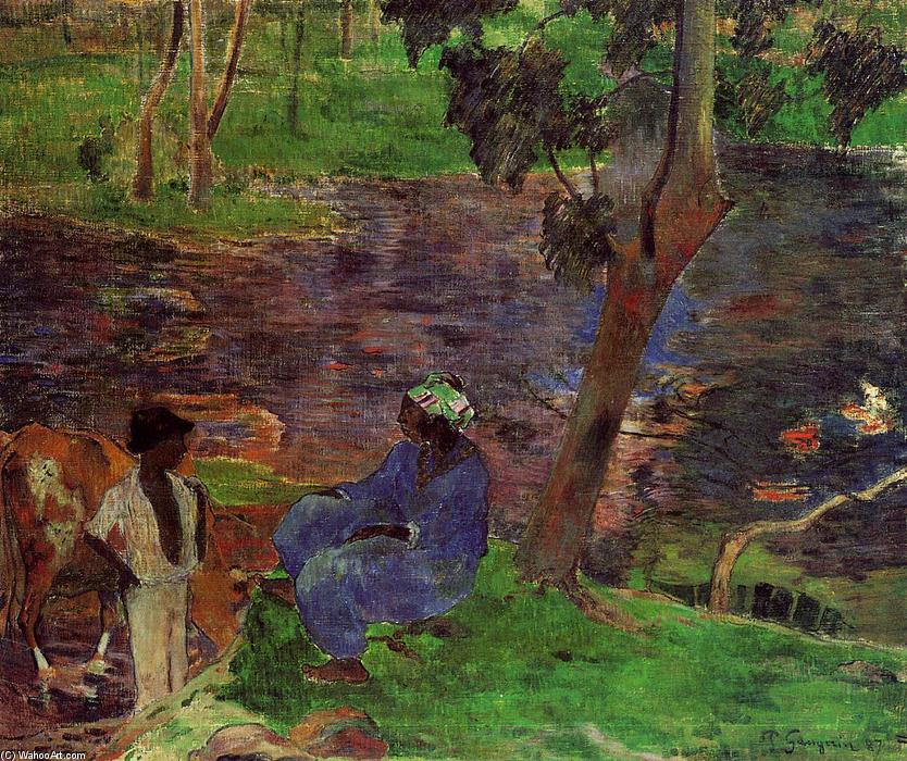 Wikioo.org - The Encyclopedia of Fine Arts - Painting, Artwork by Paul Gauguin - Riverside