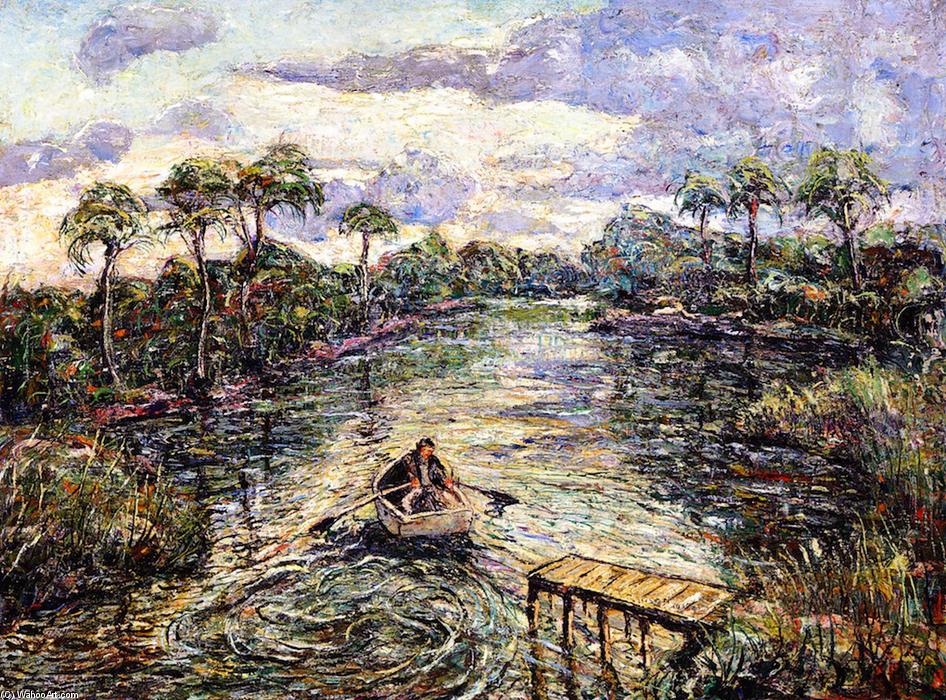 WikiOO.org - אנציקלופדיה לאמנויות יפות - ציור, יצירות אמנות Ernest Lawson - River Through the Everglades
