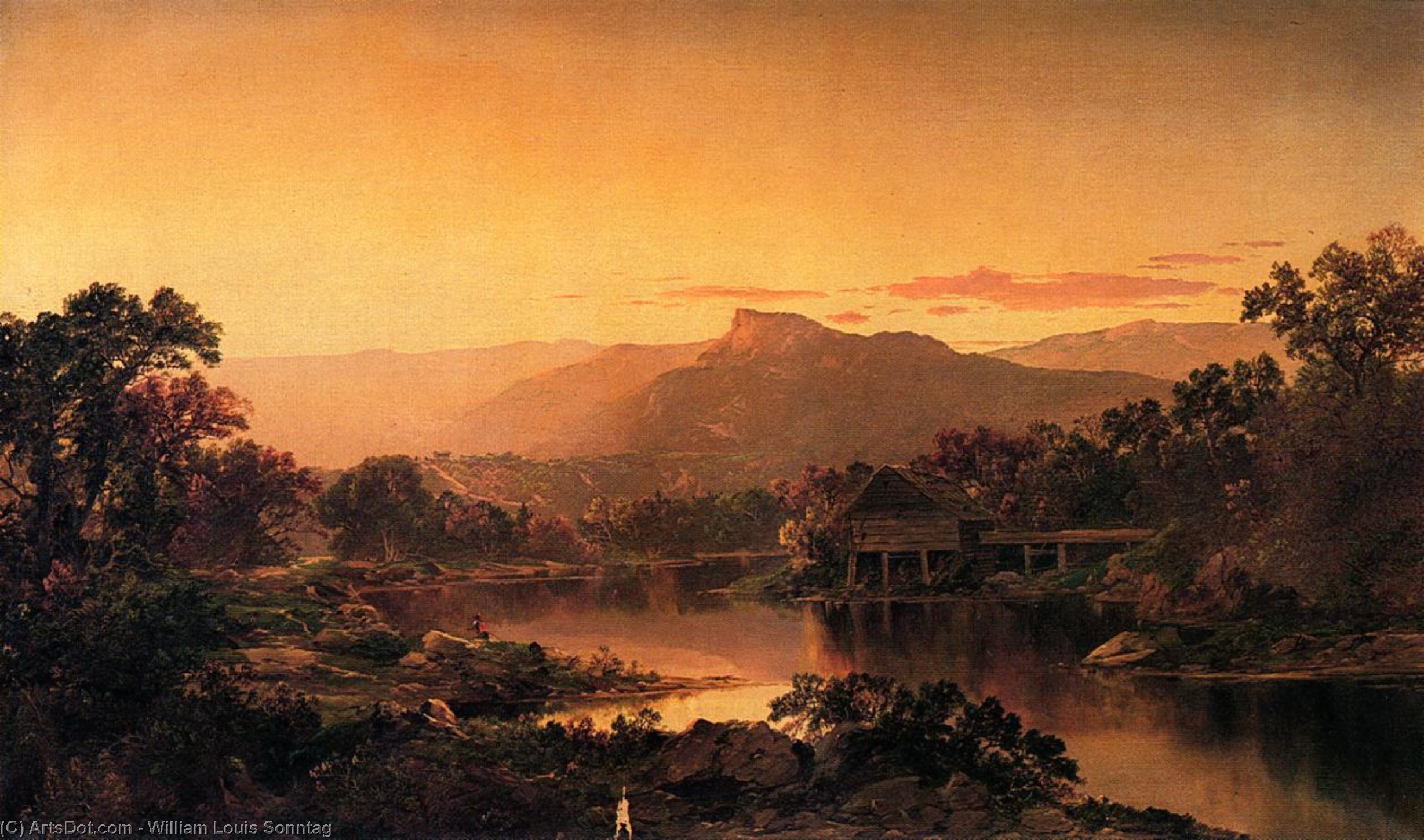 Wikioo.org - The Encyclopedia of Fine Arts - Painting, Artwork by William Louis Sonntag - River View