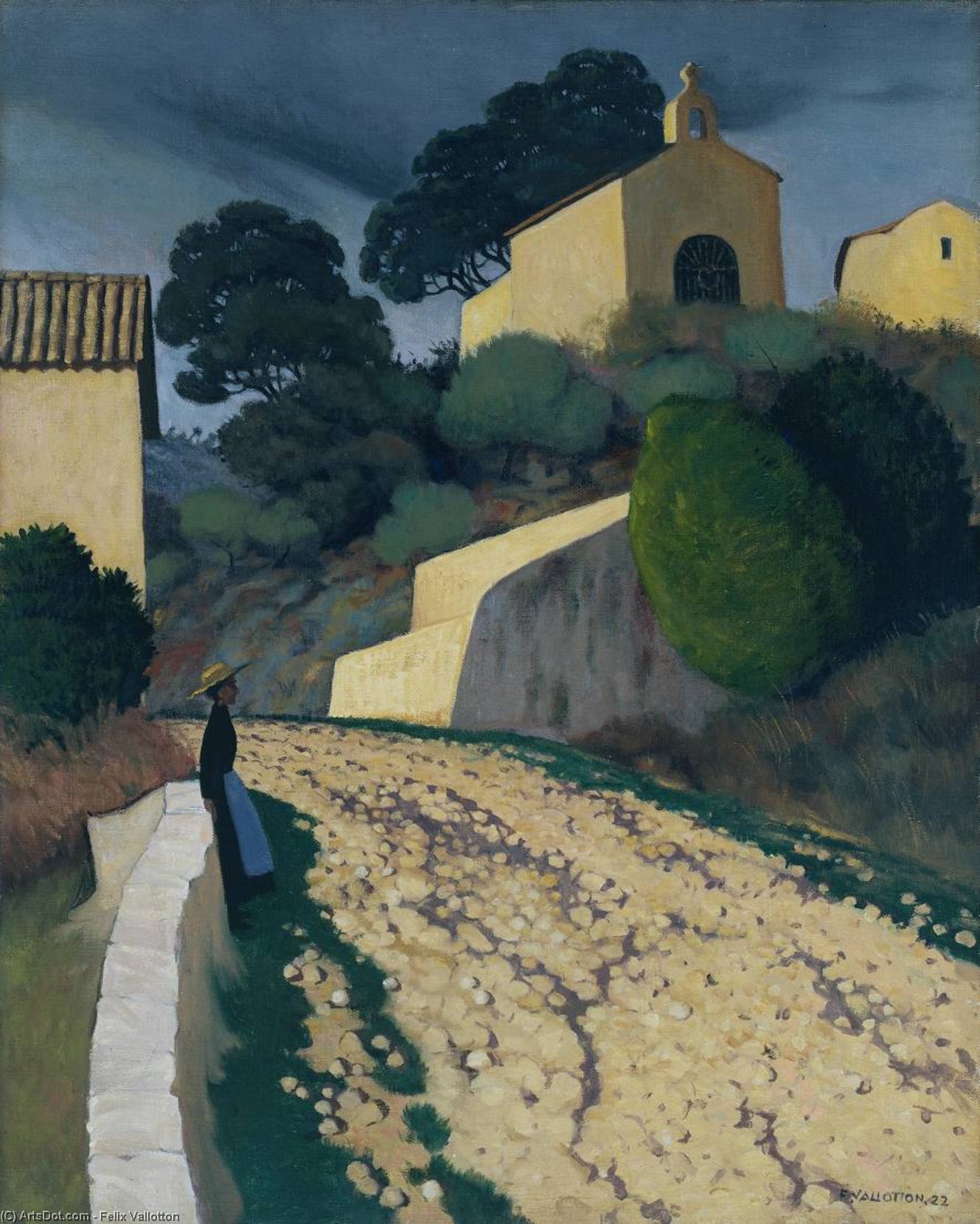 Wikioo.org - The Encyclopedia of Fine Arts - Painting, Artwork by Felix Vallotton - Road at St Paul (Var)