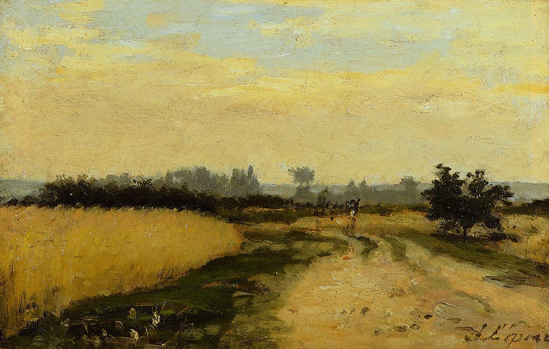 Wikioo.org - The Encyclopedia of Fine Arts - Painting, Artwork by Stanislas Lepine - A Road in the Countryside