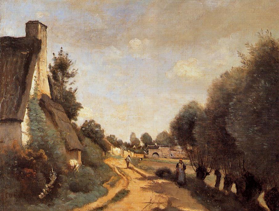 WikiOO.org - Encyclopedia of Fine Arts - Maľba, Artwork Jean Baptiste Camille Corot - A Road near Arras