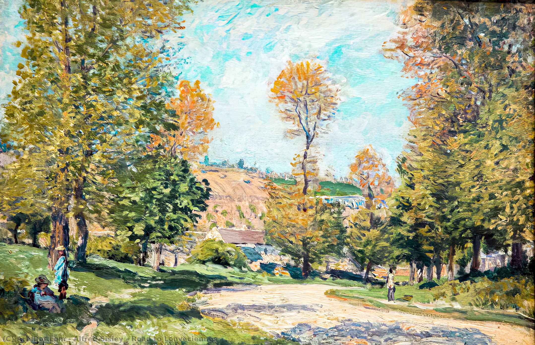 WikiOO.org - Encyclopedia of Fine Arts - Maalaus, taideteos Alfred Sisley - Road to Louveciennes