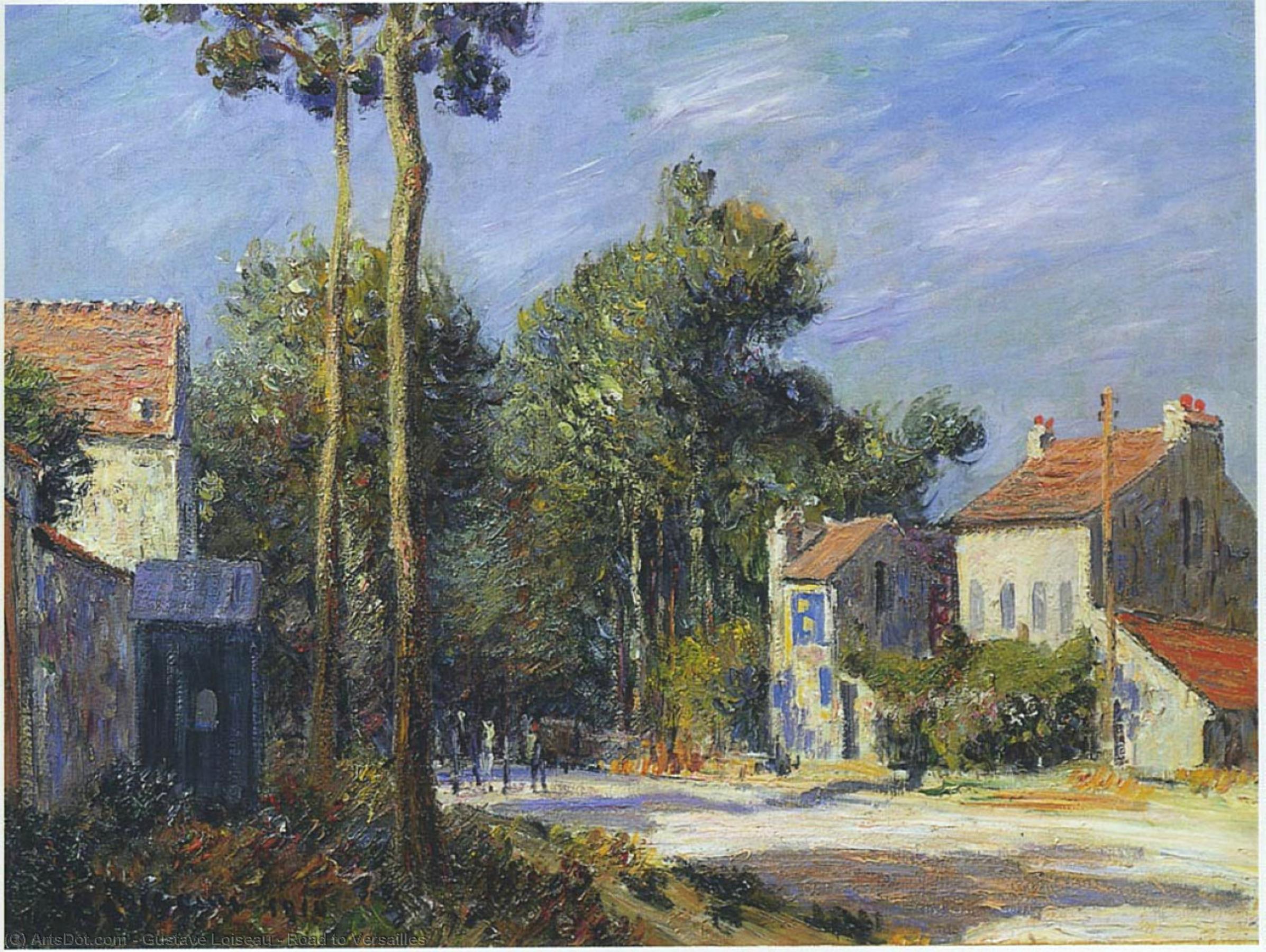 Wikioo.org - The Encyclopedia of Fine Arts - Painting, Artwork by Gustave Loiseau - Road to Versailles