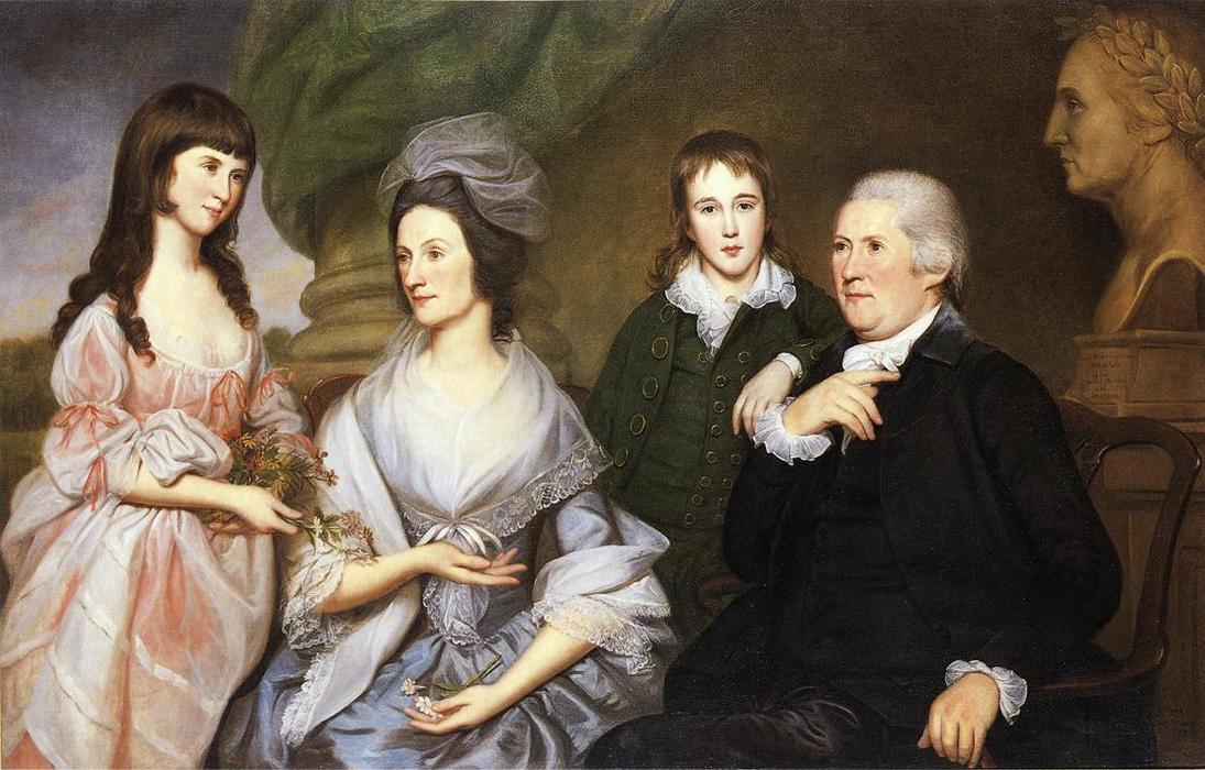 Wikioo.org - The Encyclopedia of Fine Arts - Painting, Artwork by Charles Willson Peale - Robert Goldsborough and Family