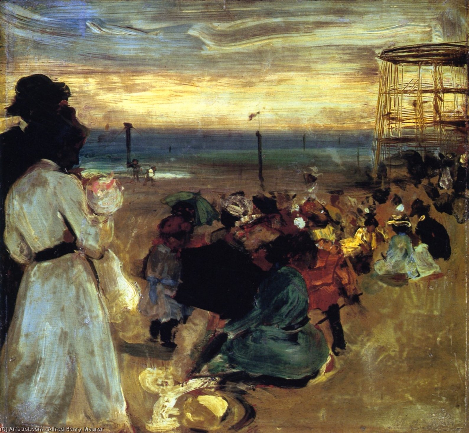 Wikioo.org - The Encyclopedia of Fine Arts - Painting, Artwork by Alfred Henry Maurer - Rockaway Beach