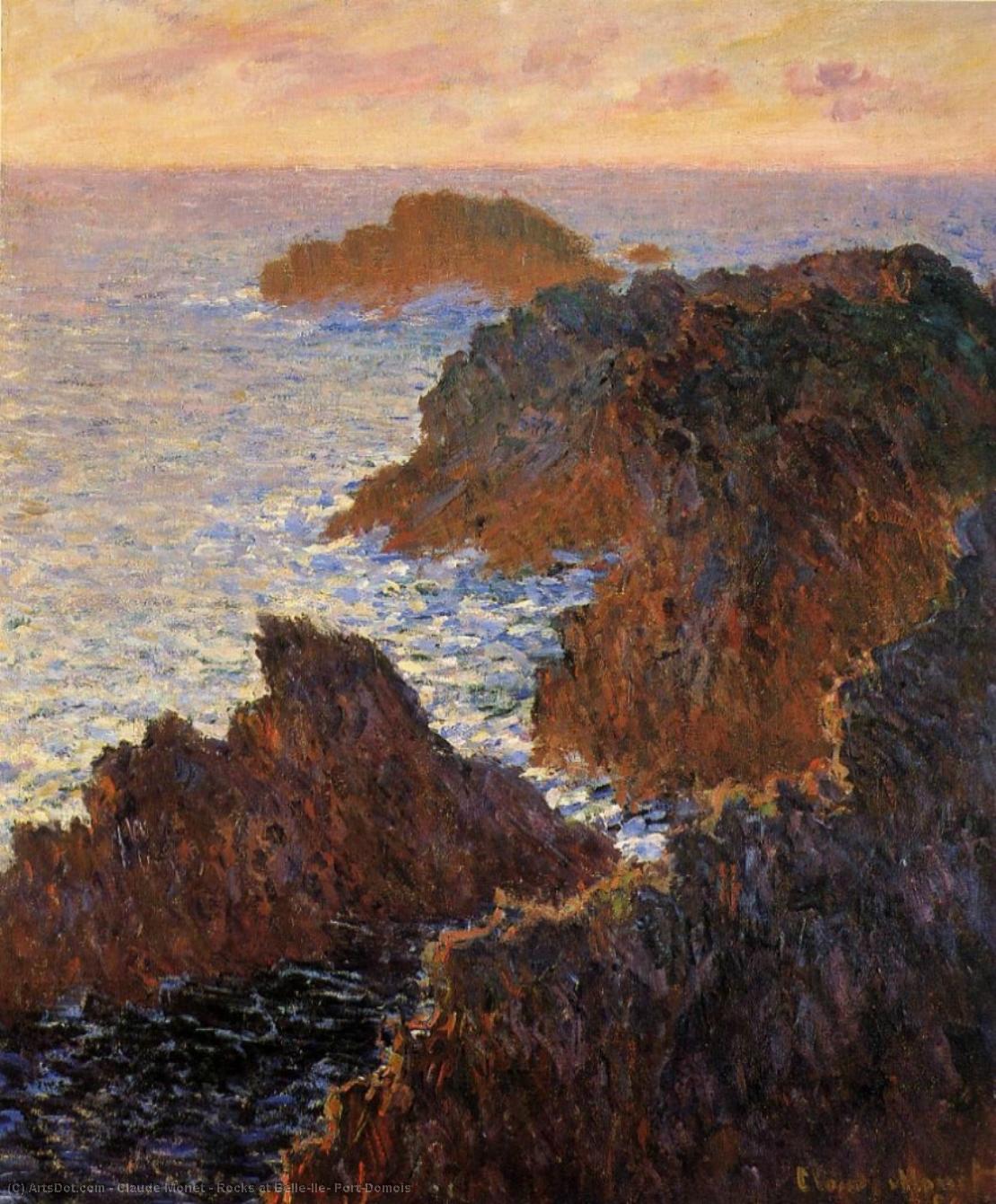 Wikioo.org - สารานุกรมวิจิตรศิลป์ - จิตรกรรม Claude Monet - Rocks at Belle-Ile, Port-Domois
