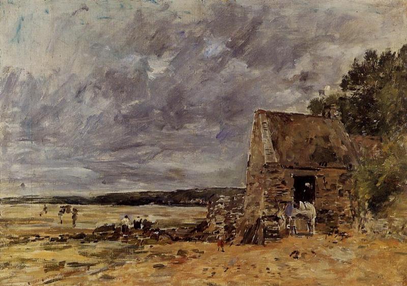 Wikioo.org - The Encyclopedia of Fine Arts - Painting, Artwork by Eugène Louis Boudin - The Rocks at Saint-Vaast-la-Hougue