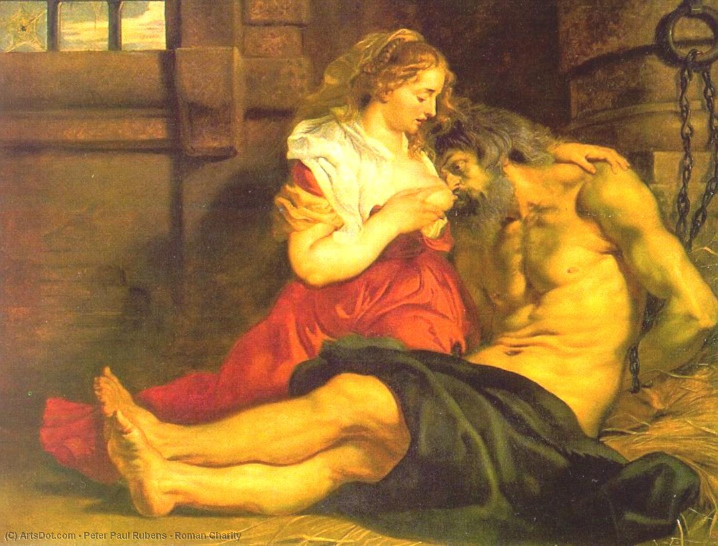Wikioo.org - The Encyclopedia of Fine Arts - Painting, Artwork by Peter Paul Rubens - Roman Charity