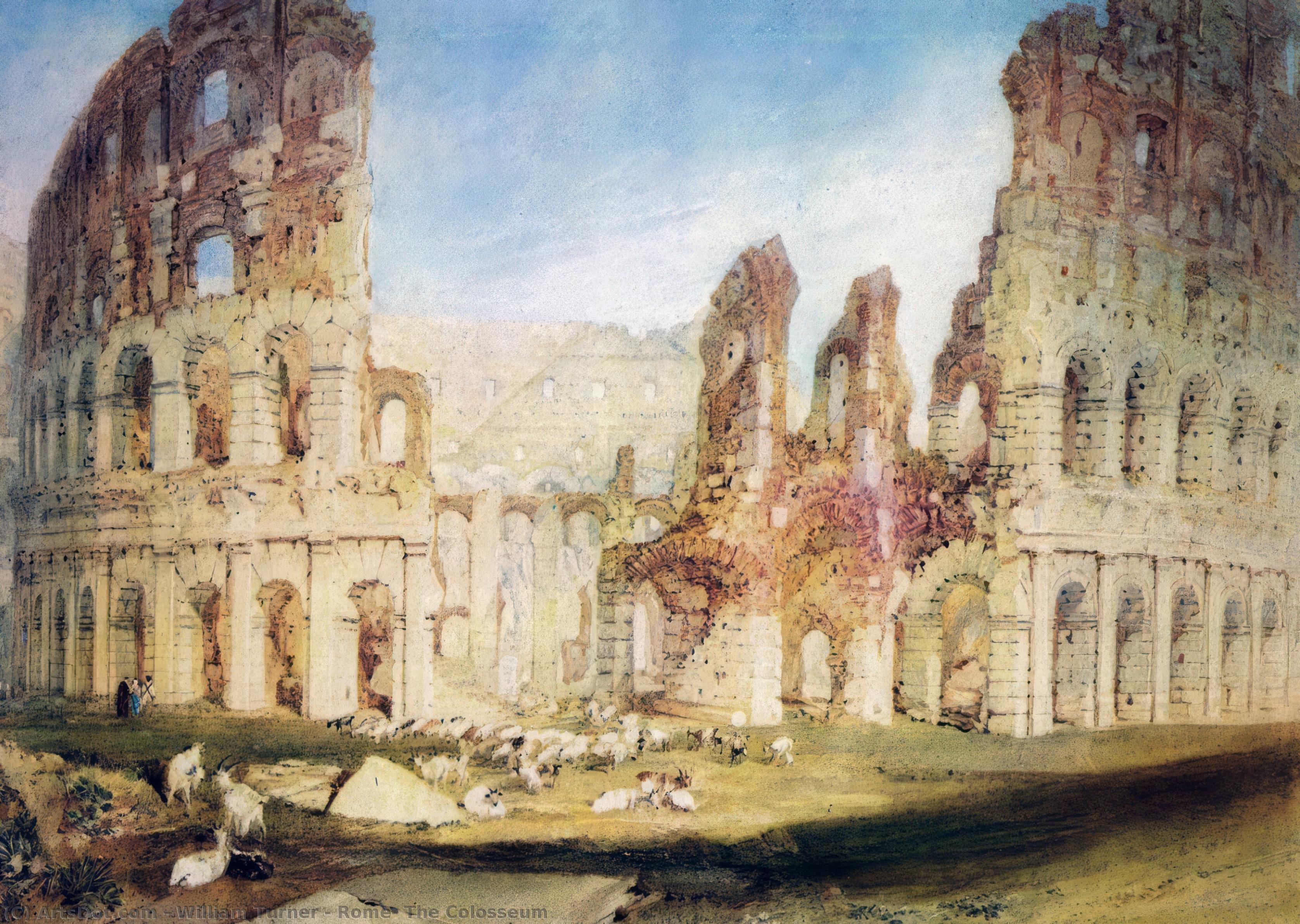 Wikioo.org – La Enciclopedia de las Bellas Artes - Pintura, Obras de arte de William Turner - Roma el  coliseo