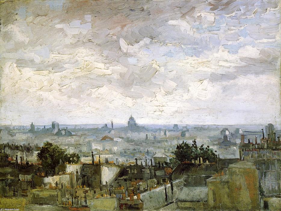 Wikioo.org - The Encyclopedia of Fine Arts - Painting, Artwork by Vincent Van Gogh - The Roofs of Paris