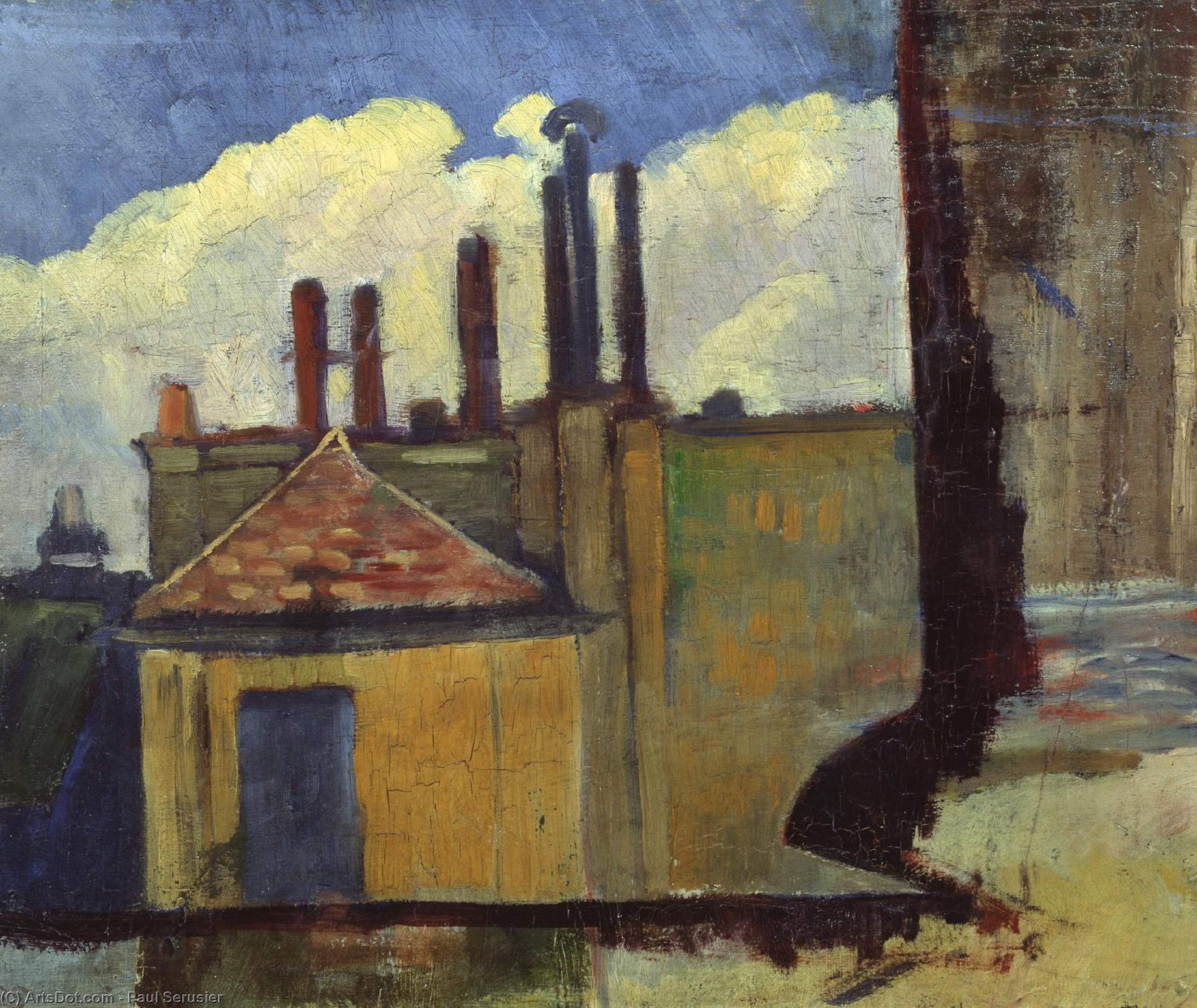 Wikioo.org - The Encyclopedia of Fine Arts - Painting, Artwork by Paul Serusier - Roof Tops in Paris