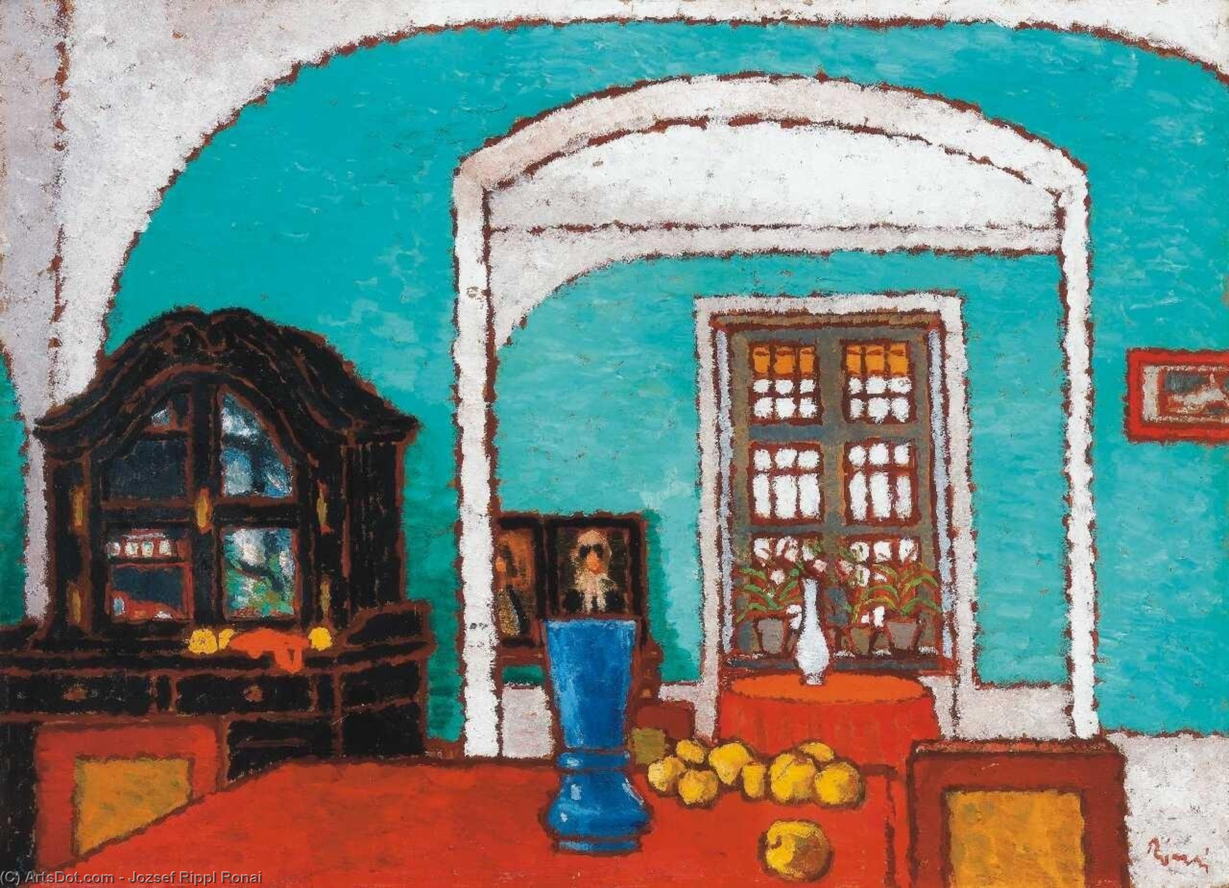 WikiOO.org - Encyclopedia of Fine Arts - Lukisan, Artwork Jozsef Rippl Ronai - Room