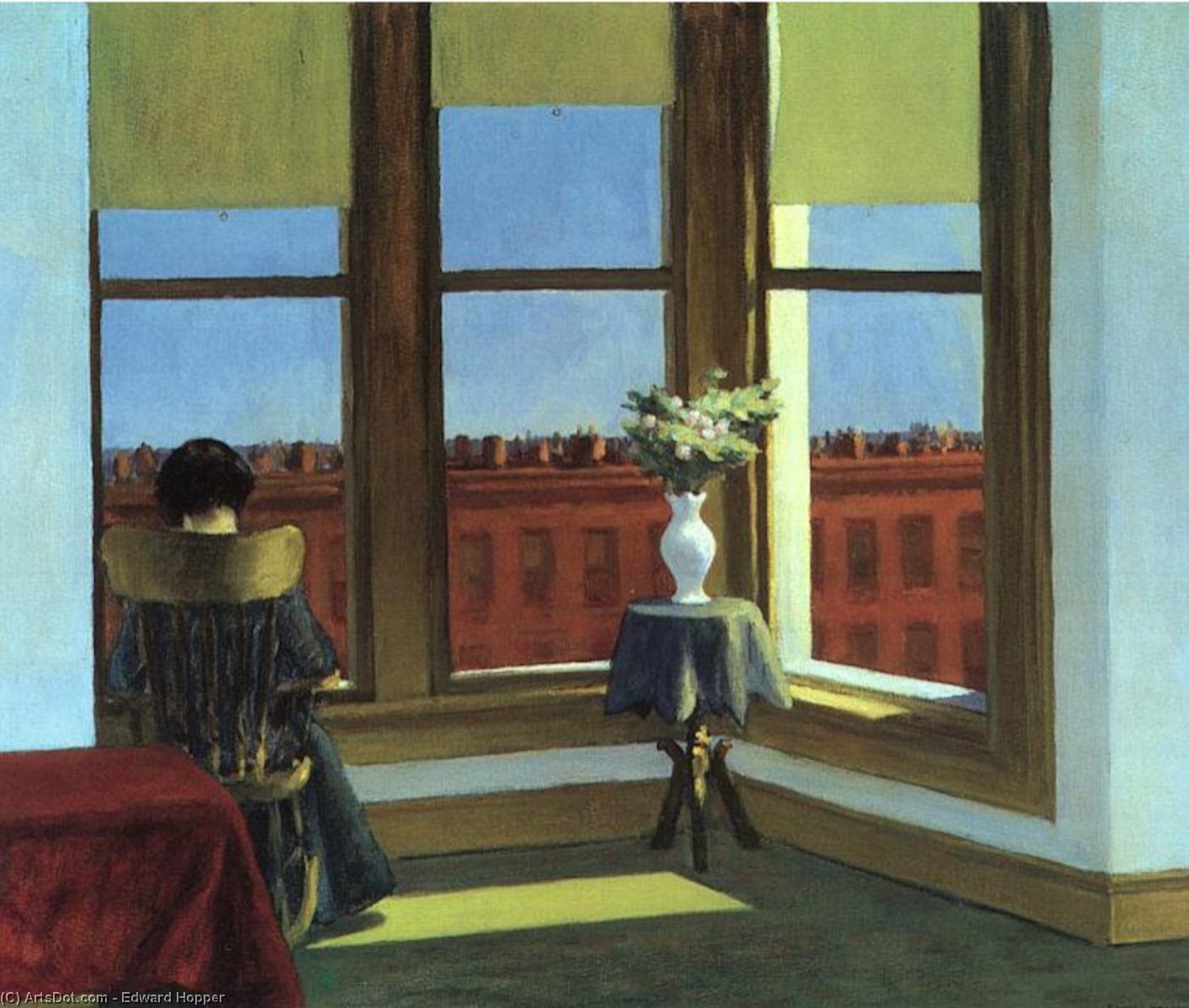 WikiOO.org - Encyclopedia of Fine Arts - Maleri, Artwork Edward Hopper - Room in Brooklyn