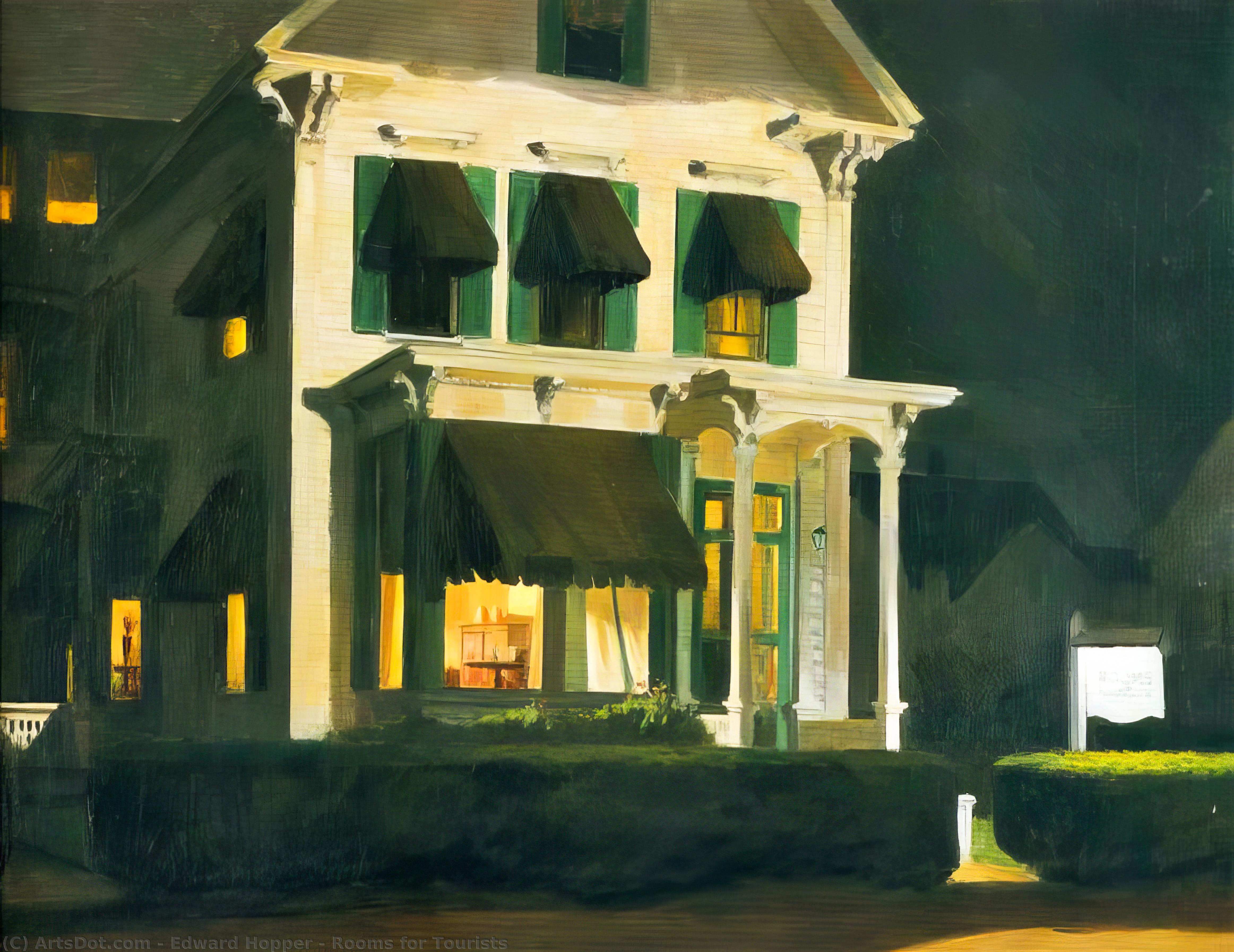 WikiOO.org - Encyclopedia of Fine Arts - Maleri, Artwork Edward Hopper - Rooms for Tourists