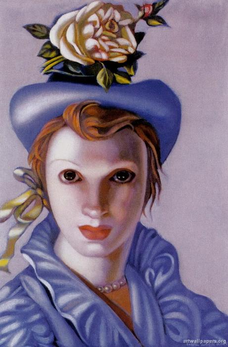Wikioo.org - The Encyclopedia of Fine Arts - Painting, Artwork by Tamara De Lempicka - The Rose Hat