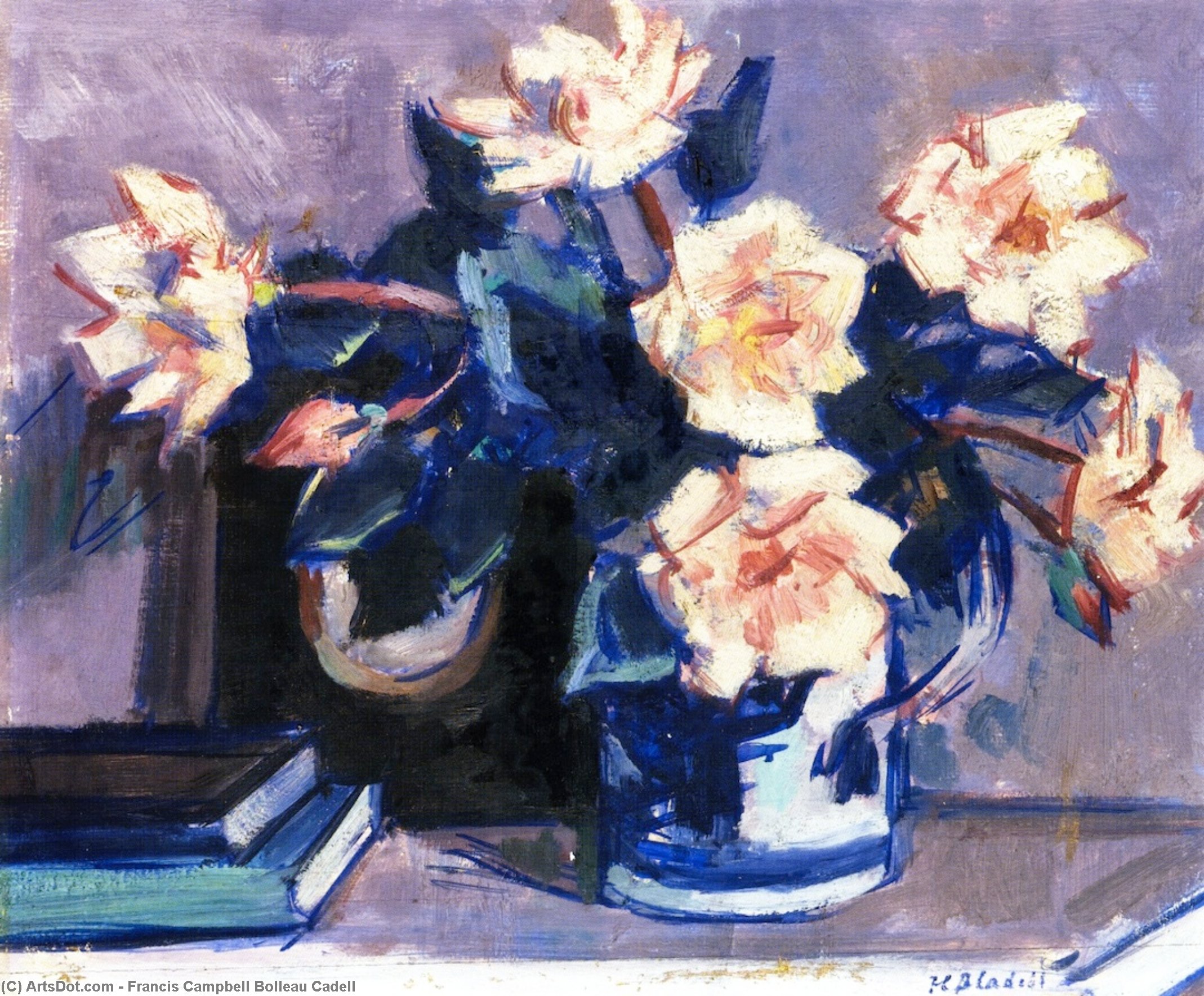 Wikioo.org - The Encyclopedia of Fine Arts - Painting, Artwork by Francis Campbell Boileau Cadell - Roses