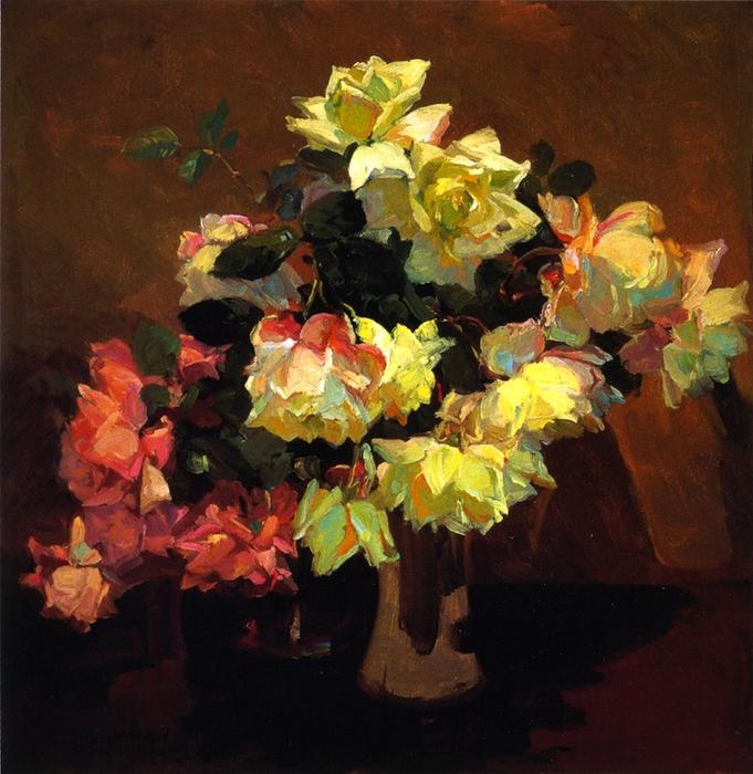 WikiOO.org - Encyclopedia of Fine Arts - Maleri, Artwork Franz Bischoff - Roses