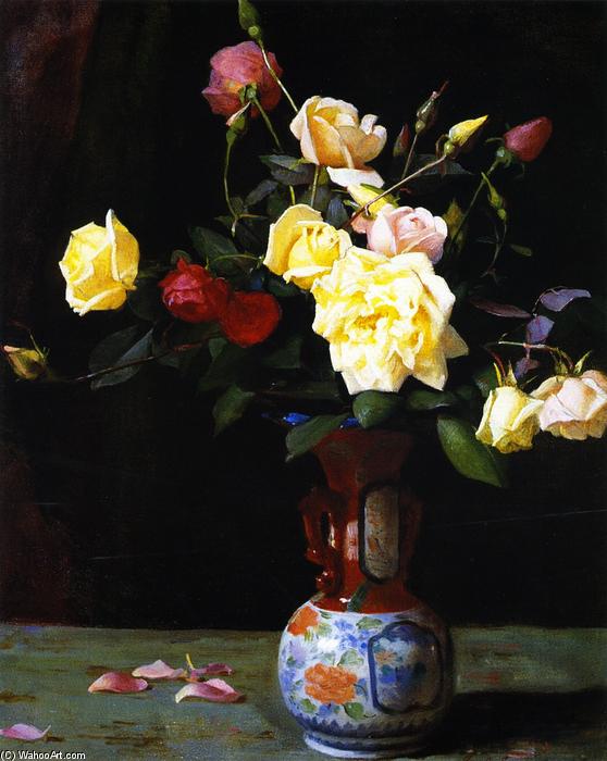 Wikioo.org – La Enciclopedia de las Bellas Artes - Pintura, Obras de arte de George Cochran Lambdin - las rosas