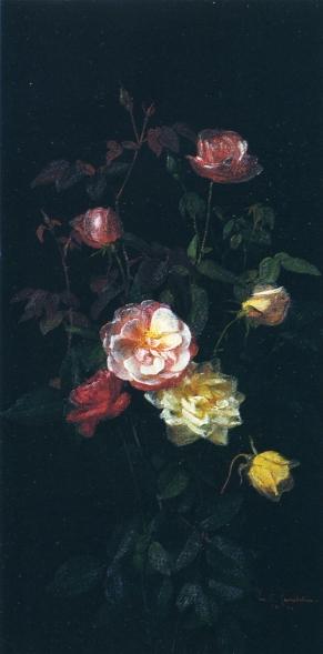 Wikioo.org - Bách khoa toàn thư về mỹ thuật - Vẽ tranh, Tác phẩm nghệ thuật George Cochran Lambdin - Roses