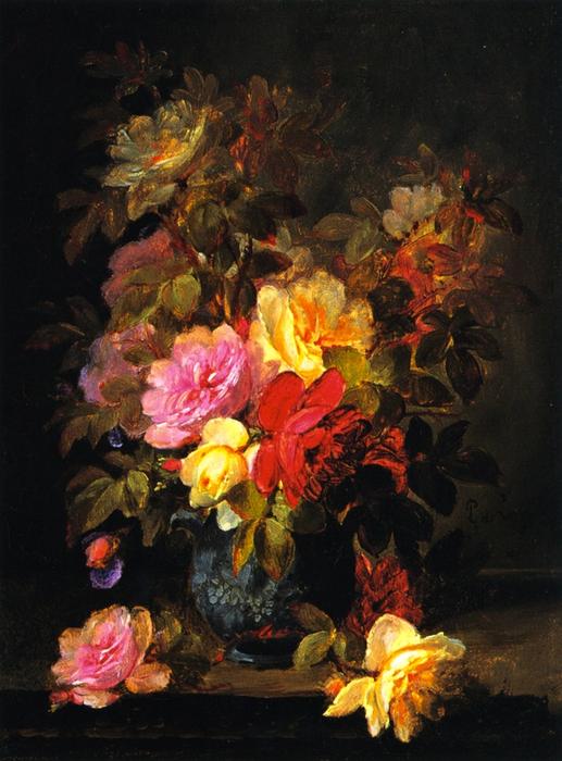 WikiOO.org - Енциклопедия за изящни изкуства - Живопис, Произведения на изкуството Raoul De Longpre - Roses
